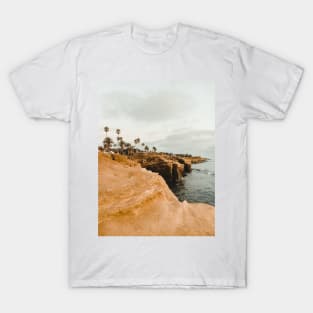 Sunset Cliffs and Palm Trees, California T-Shirt